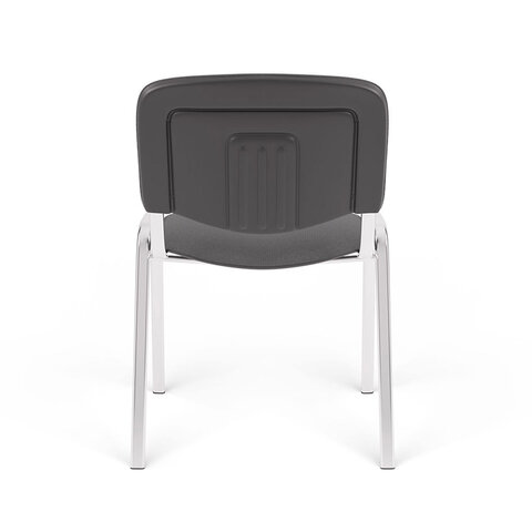 Стул для персонала и посетителей "ИЗО", хромированный каркас, ткань серая С-73, В-40