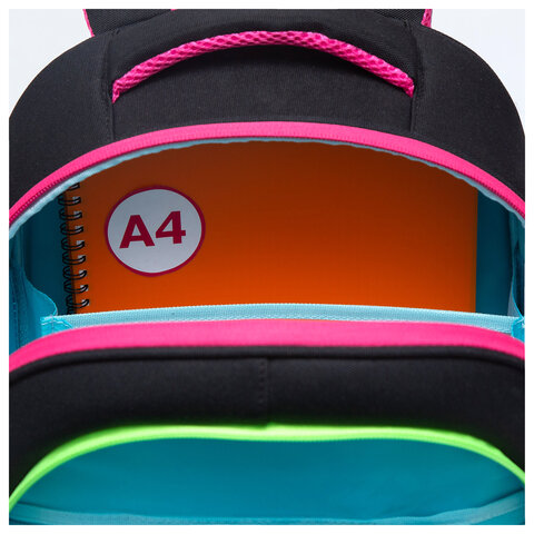 Ранец GRIZZLY анатомическая спинка, c брелоком, для девочек, "AVOCADO LOVE", 36х28х20 см, RAz-286-11/1