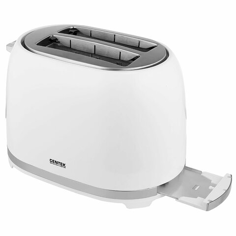 Тостер CENTEK CT-1432, 850 Вт, 2 тоста, 7 режимов, пластик, белый, CT-1432 WHITE