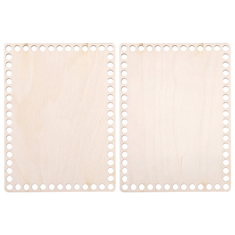 Донышки деревянные для вязания прямоугольные, 2 шт., 20х15 см, BRAUBERG HOBBY, 665320