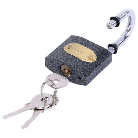 Замок навесной чугунный "Влагонепроницаемый", ширина 38 мм, полимерное покрытие, английский, 3 ключа, RABBITEX (РАББИТЕКС), 671296