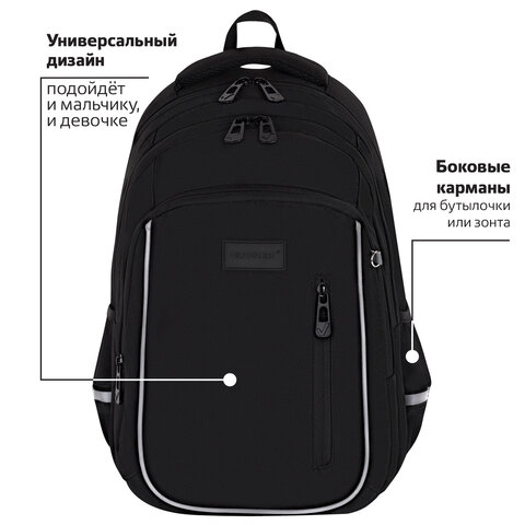 Рюкзак BRAUBERG INTENT, 2 отделения, 4 кармана, "Dark side", 39х27х14 см, 273112