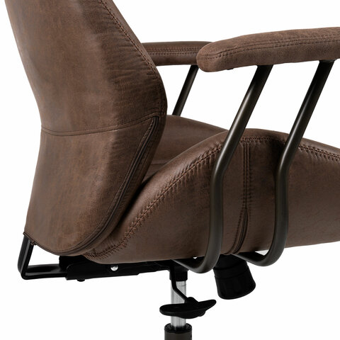 Кресло BRABIX PREMIUM "Arizona EX-573", синхромеханизм, искусственная замша, коричневый, 532944