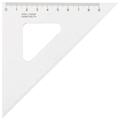 Набор чертежный малый KOH-I-NOOR (линейка 20 см, 2 треугольника, транспортир), прозрачный, европодвес, 750950, 075095000000RU