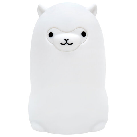 Ночник силиконовый LED "Альпака" 85x103x130 мм, белый свет/RGB, таймер, USB, аккумулятор 400 мАч, DASWERK (ДАСВЕРК), 238934