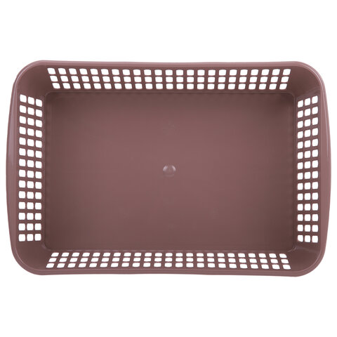 Корзинка 4 литра универсальная, 9,5х30х19,5 см, для хранения, пластик, ассорти, 332, 433320065