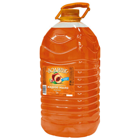 Мыло жидкое 5 л, ЗОДИАК "Персик", ПЭТ, 10285