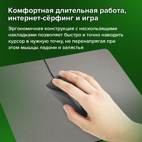 Мышь проводная SONNEN М-201, USB, 1000 dpi, 2 кнопки + колесо-кнопка, оптическая, черная, 512631