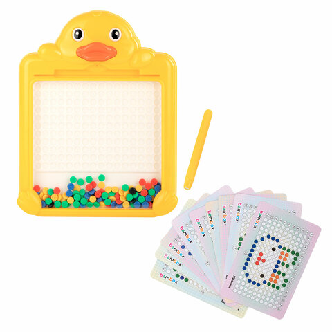 Мозаика магнитная развивающая для детей "Утенок", стилус, 101 магнит, 10 карточек, BAMBOX (БАМБОКС), 665888