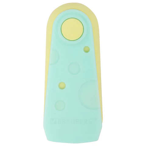 Ластики BRAUBERG "ULTRA PASTEL", НАБОР 3 ШТУКИ, 57х24х15 мм, ассорти пастель, бирюзовый пластиковый держатель, блистер, 272689