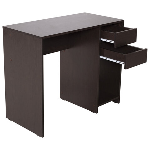 Стол письменный/компьютерный BRABIX "Scandi CD-017", 900х450х750 мм, 2 ящика, венге, 641896, ЦБ013706-3