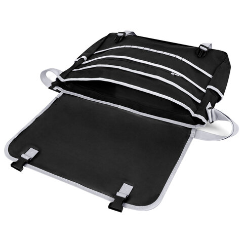 Сумка для художника БОЛЬШАЯ А3+ (46 см х 36 см), 3 отделения, черная, BRAUBERG ART CLASSIC, 272983