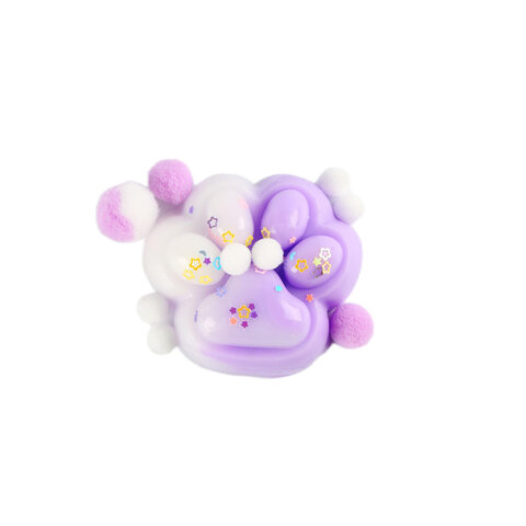 Игрушка-антистресс "ЦВЕТНАЯ КОШАЧЬЯ ЛАПКА С ПОМПОНАМИ", 7х6 см, ассорти 4 вида, дисплей, JOLLY JOT (ДЖОЛЛИ ДЖОТ), 665770