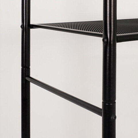 Стеллаж на металлокаркасе "Валенсия-15", 455х300х1555 мм, 5 полок, черный, СТВ15 Ч