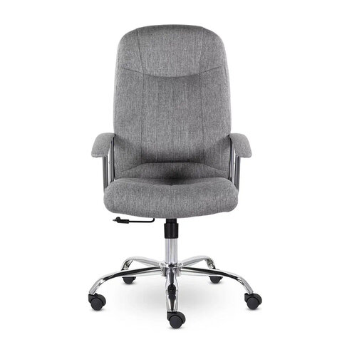 Кресло офисное "Бостон", CH-277, хром, ткань, серый (M-02)