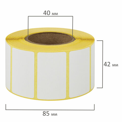 Этикетка ТермоЭко (40х30 мм), 1000 этикеток в ролике, светостойкость до 2 месяцев, 116664
