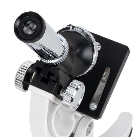 Микроскоп с подсветкой в кейсе, 74 предмета, в т.ч. набор из 16 микропрепаратов в подарок, увеличение 300х,600х,1200х, BRAUBERG KIDS, 391399