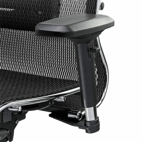 Кресло офисное МЕТТА "SAMURAI" S-3, с подголовником, сверхпрочная ткань-сетка, черное