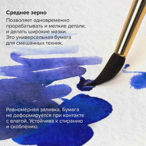 Папка для акварели/планшет, 300 г/м2, 190х270 мм, склейка, среднее зерно, 20 л., BRAUBERG ART PREMIERE, 113245