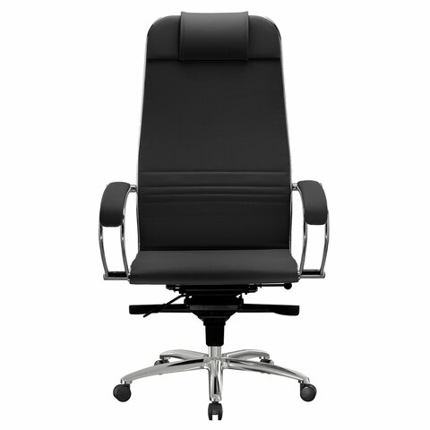 Кресло офисное МЕТТА "SAMURAI" K-1, экокожа, черное