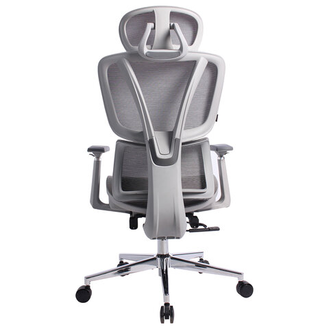 Кресло BRABIX PREMIUM "Evolution ER-700", подножка, слайдер, синхромеханизм, сетка, серое, 532948