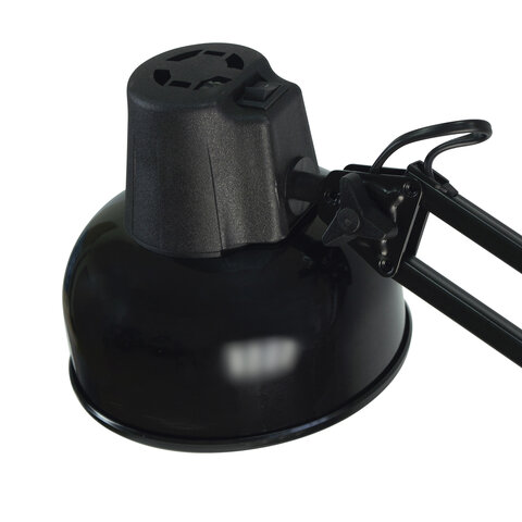 Настольная лампа светильник Бета на струбцине, цоколь Е27, чёрный