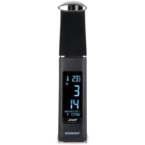 Настольная лампа / светильник SONNEN SM-01B на подставке, LCD-экран, СВЕТОДИОДНАЯ, 5 Вт, черный, 238232