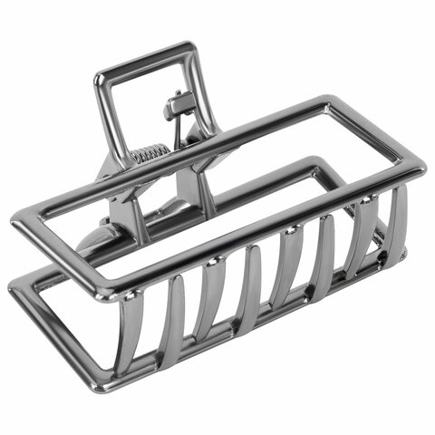 Краб для волос 4,5 см, серебристый, MONTE VITA (МОНТЕ ВИТА), 457018