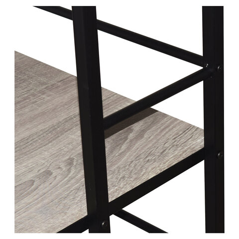 Стол на металлокаркасе BRABIX "LOFT CD-005", 1200х520х1200 мм, 3 полки, цвет дуб антик, 641222