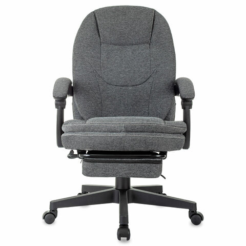 Кресло офисное CH-868MSG-BF, синхромеханизм, вибромодуль, подставка для ног, ткань, серое, 1998751