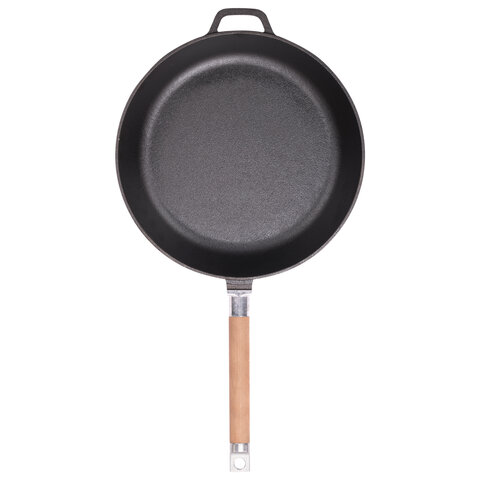 Сковорода сотейник чугунная 28 см со съемной ручкой (подходит для индукции), ГАРДАРИКА, 0328