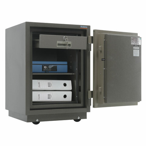 Сейф огнестойкий VALBERG "FRS-66T EL", 672х485х430 мм, 79 кг, электроный замок + ключ, трейзер, крепление к полу