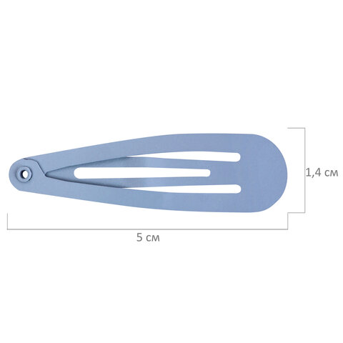 Заколки для волос НАБОР 12 шт., 5 см, клик-клак, матовый, пастельные цвета, MONTE VITA (МОНТЕ ВИТА), 457094