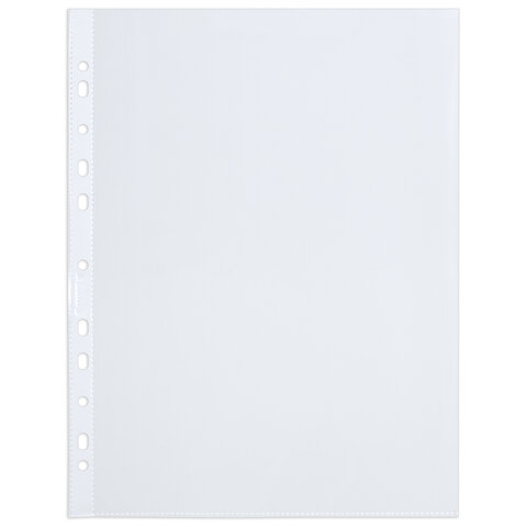 Папки-файлы перфорированные А4 BRAUBERG "STANDARD+", КОМПЛЕКТ 200 шт., гладкие, 45 мкм, 229663