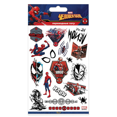 Наклейки-тату переводные АССОРТИ, ЦВЕТНЫЕ, 11х20 см, PY