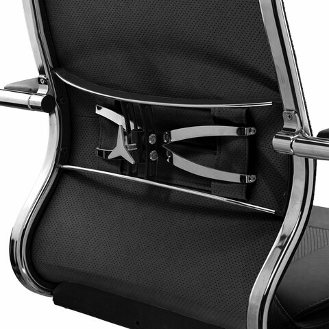 Кресло офисное МЕТТА "SAMURAI" KL-1, экокожа, черное