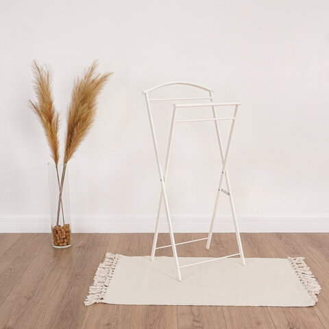 Вешалка-стойка костюмная "Контур", 980х440х310 мм, металл, белая, ВНП 367 Б