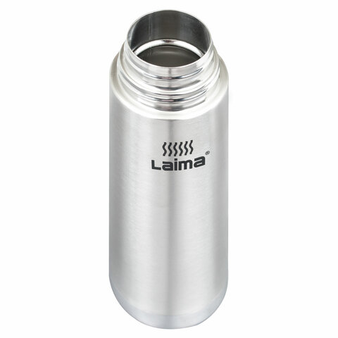 Термос LAIMA классический с узким горлом, 1 л, нержавеющая сталь, 601414