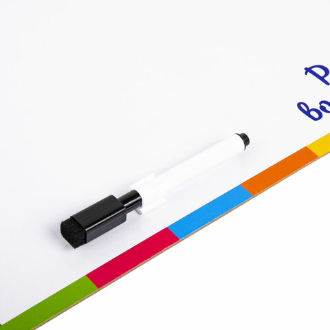 Доска для рисования, с маркером, двухсторонняя, в клетку/белая, 34х49 см (А3), BRAUBERG KIDS, 238153