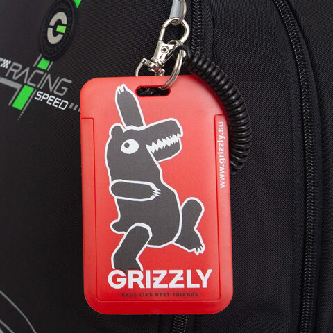 Рюкзак GRIZZLY школьный, жёсткая спинка, 2 отделения, для мальчиков, "RACING SPEED", 38х29х16 см, RB-551-4/1