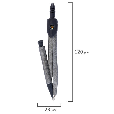 Готовальня ПИФАГОР 8 предметов: циркуль 120 мм, чертежные принадлежности, пластиковый пенал, 210860