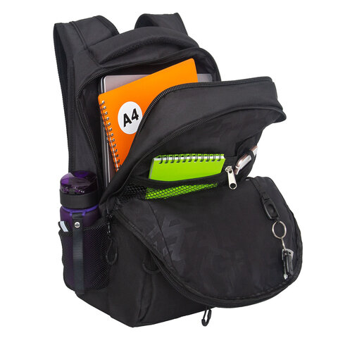 Рюкзак GRIZZLY школьный, анатомическая спинка, 2 отделения, для мальчиков, "ORIGINAL", 43х31х20 см, RU-531-1/1