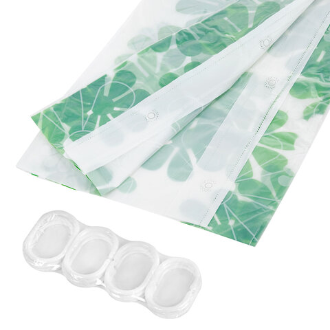 Шторка для ванной PEVA, 180х180 см, кольца в комплекте, 3 дизайна ассорти, ЦВЕТЫ, WBZ (ВБЗ), 700071