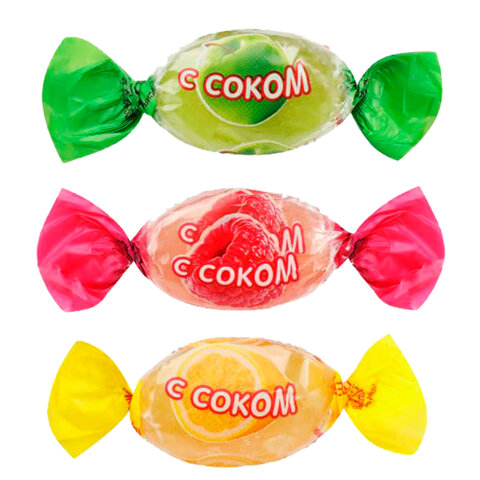 Карамель леденцовая ЯШКИНО с соком малины, яблока, лимона, 500 г, ВК283