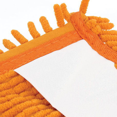 Насадка МОП плоская для швабры/держателя 40 см, карманы (ТИП К), микрофибра букли/синель, ворс 2 см, LAIMA, 605032