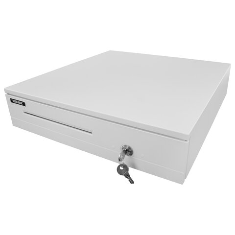 Ящик денежный электромеханический CD-405-W, 405x420x92 мм, БЕЛЫЙ, VITRANA (ВИТРАНА), 291410