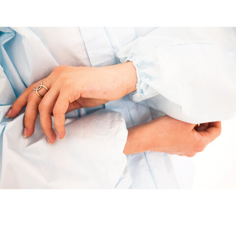 Комплект одноразовой одежды защитный КХ-87 (комбинезон, бахилы, маска), размер 56-58, ГЕКСА