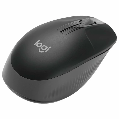 Мышь беспроводная LOGITECH M190, 2 кнопки + 1 колесо-кнопка, оптическая, черно-серая