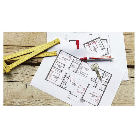 Маркер перманентный (нестираемый) EDDING 404, ЧЕРНЫЙ, тонкий наконечник, 0,75 мм, E-404/1