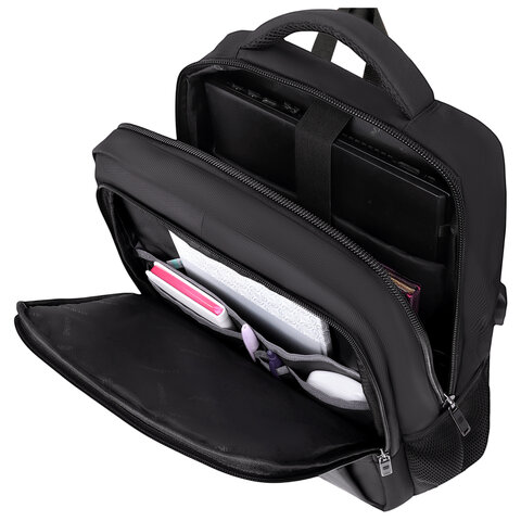 Рюкзак HEIKKI UTILITY (ХЕЙКИ) универсальный, 2 отделения, отделение для ноутбука, USB-порт, 44х31х17 см, 273862